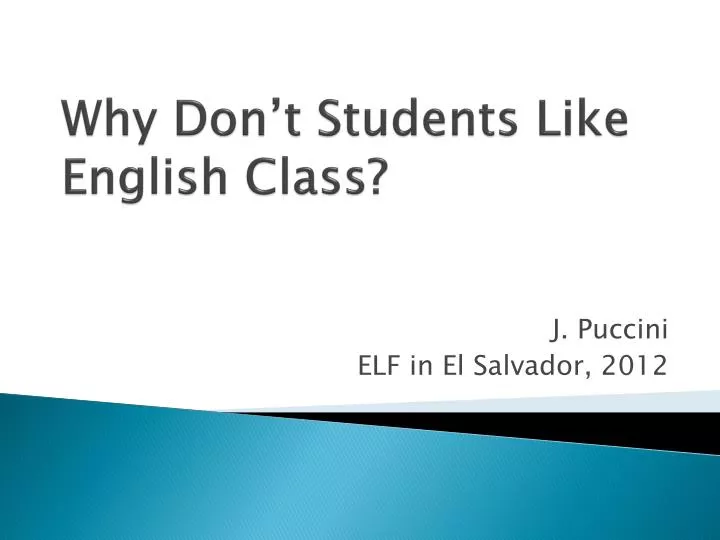 why don t students like english class