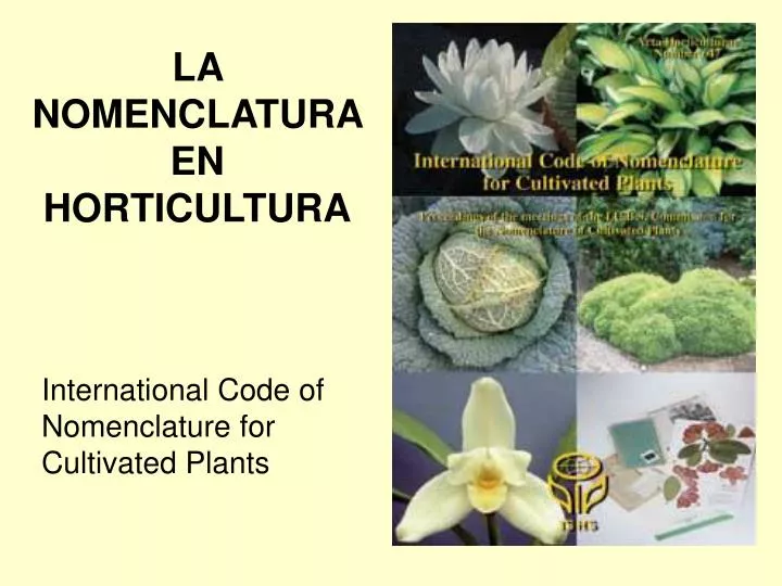 la nomenclatura en horticultura