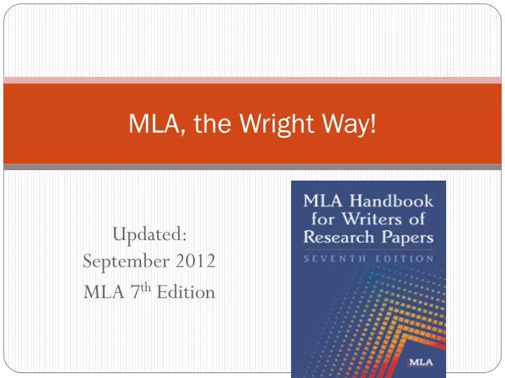 mla the wright way