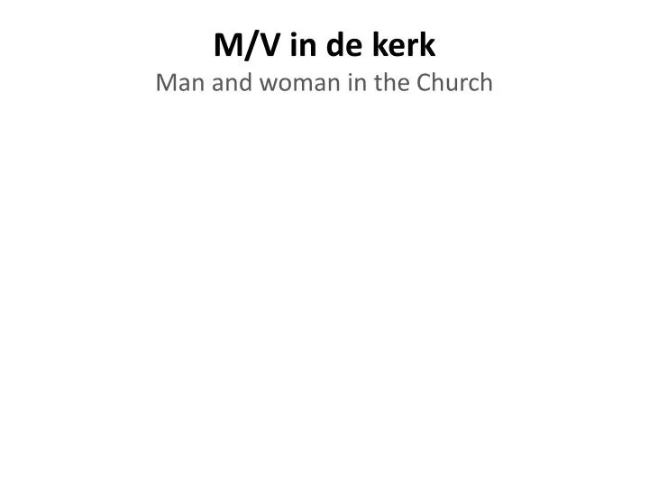 m v in de kerk man and woman in the church