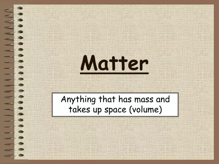 matter