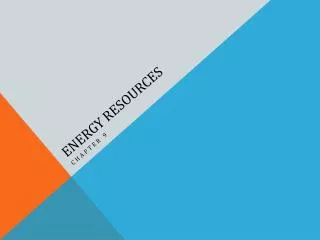 energy resources