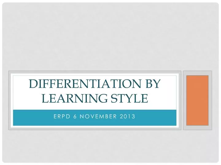 differentiation by learning style