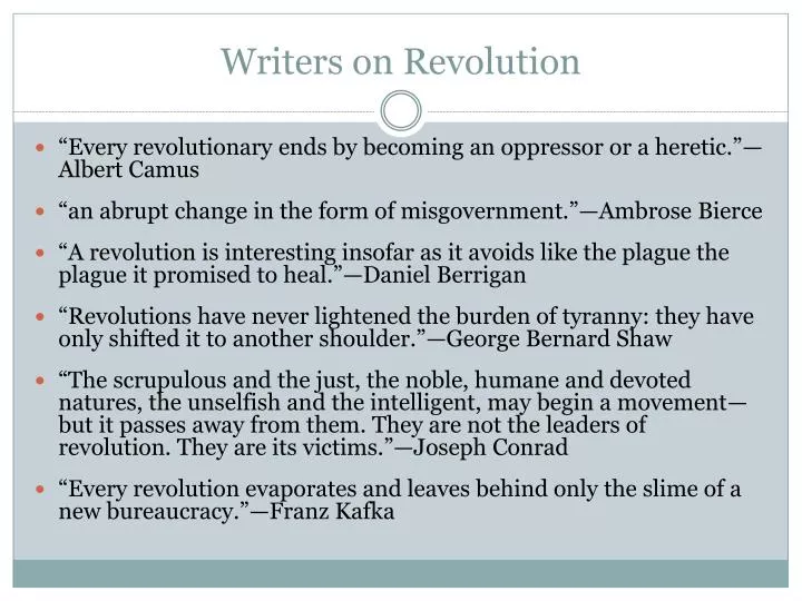 writers on revolution