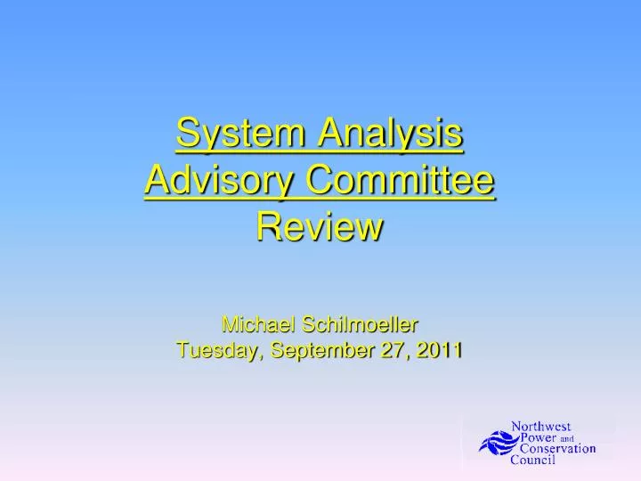 system analysis advisory committee review