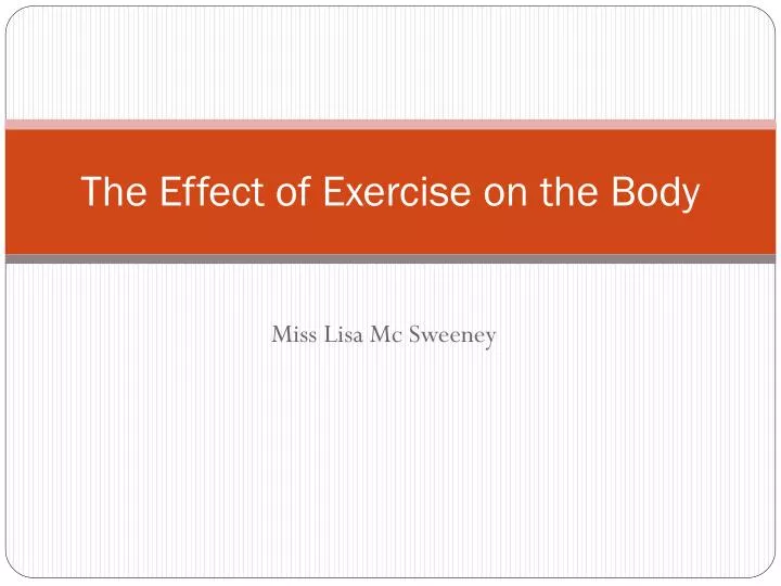 the effect of exercise on the body