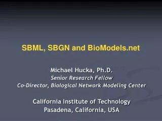 SBML, SBGN and BioModels
