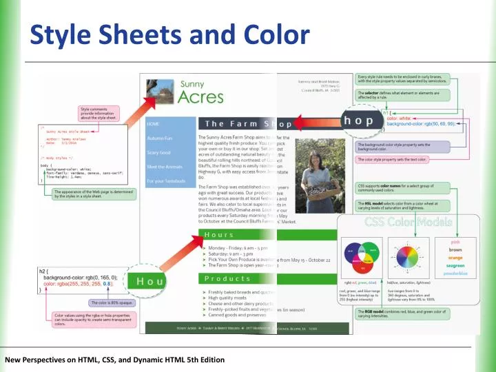 style sheets and color