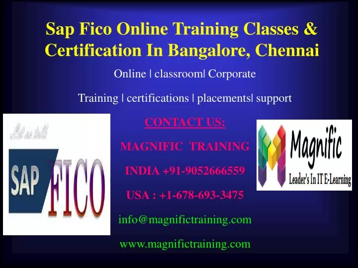 sap fico online training classes certification in bangalore chennai