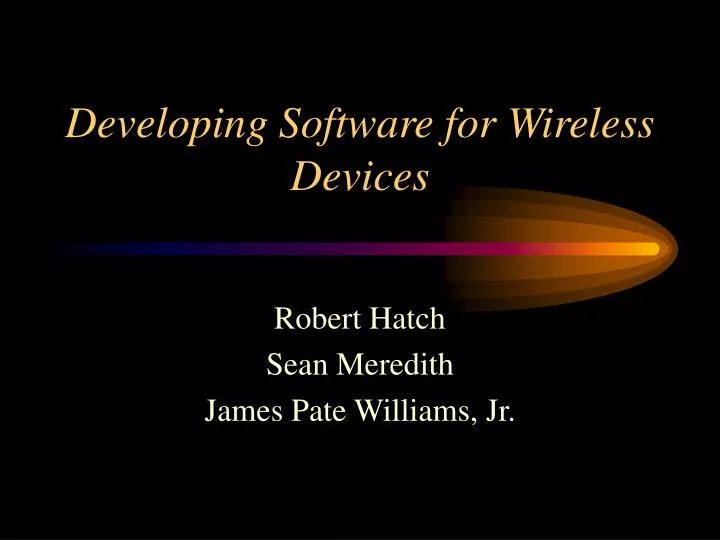 developing software for wireless devices