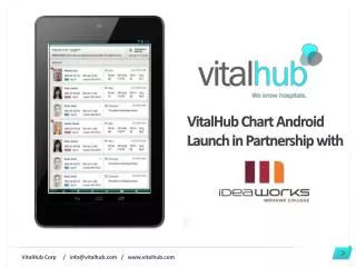 VitalHub Chart Android Launch in Partnership with