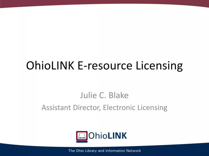 ohiolink e resource licensing