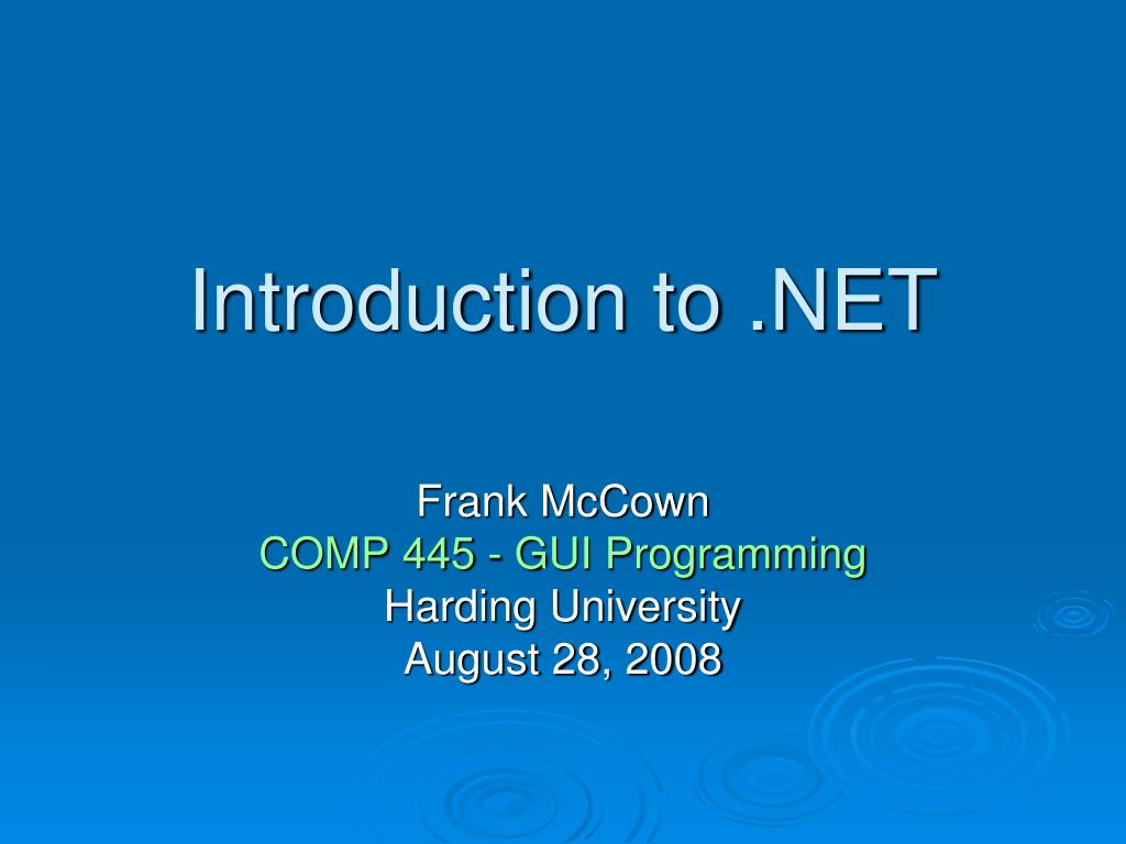 PPT - Introduction to .NET PowerPoint Presentation, free download - ID ...
