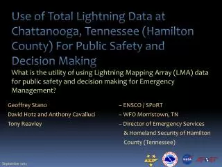 Use of Total Lightning Data at