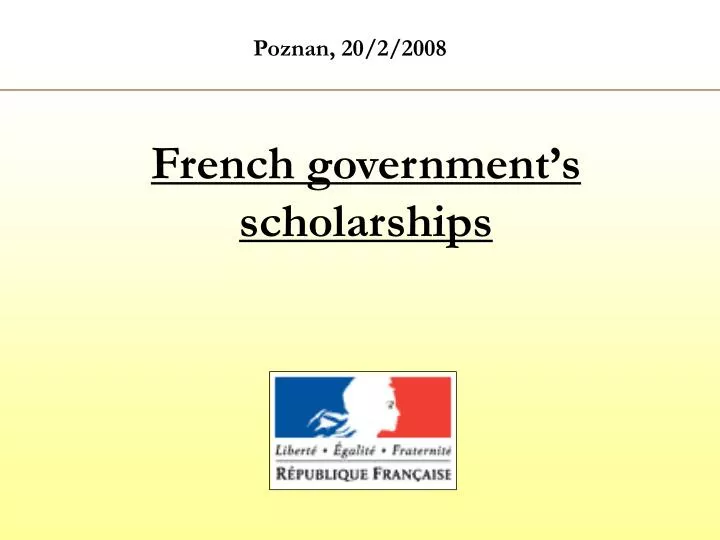 french government s scholarships