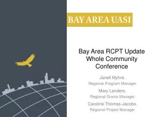 Bay Area RCPT Update Whole Community Conference