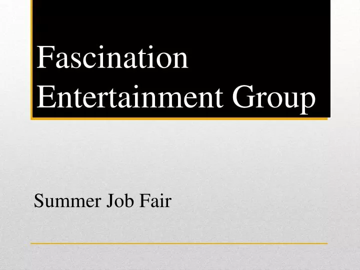 fascination entertainment group