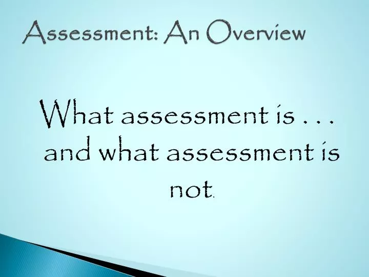 assessment an overview
