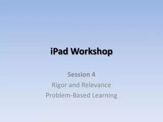 iPad Workshop