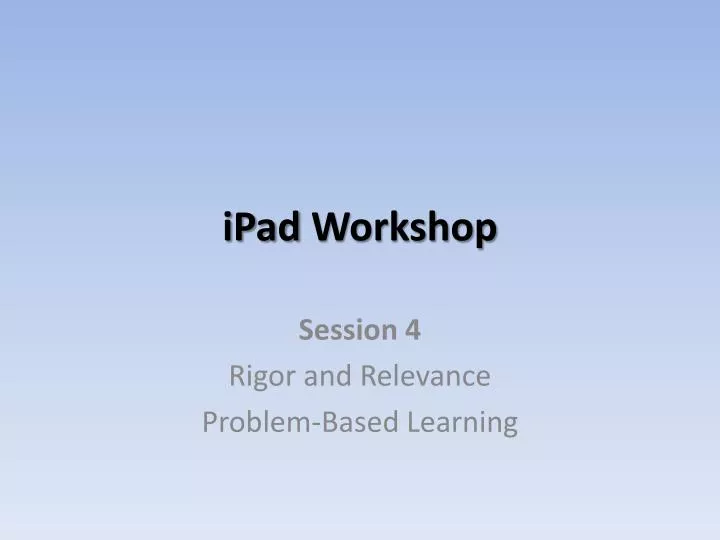 ipad workshop