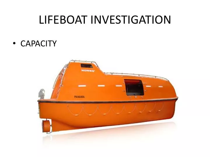 lifeboat investigation