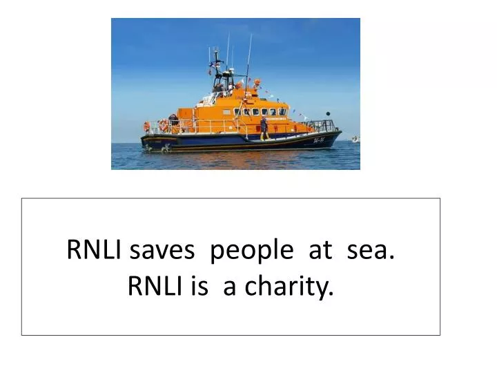 rnli saves people at sea rnli is a charity