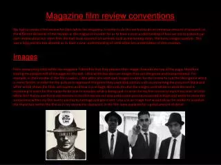 Magazine film review conventions