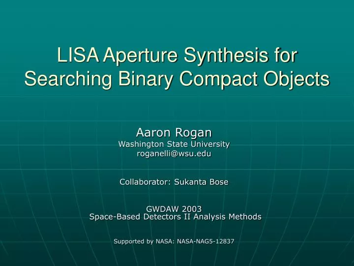 lisa aperture synthesis for searching binary compact objects