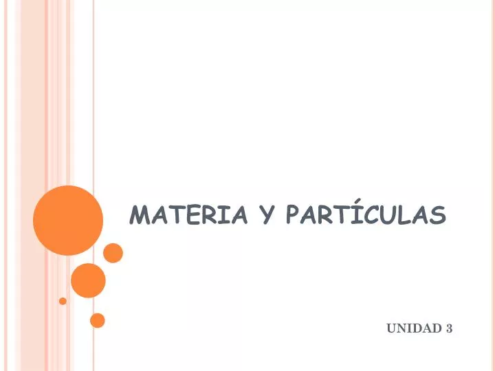 materia y part culas