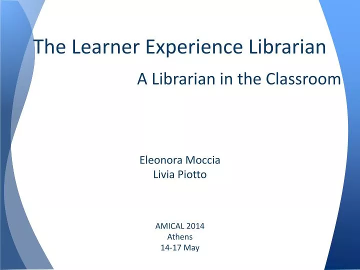 the learner experience librarian