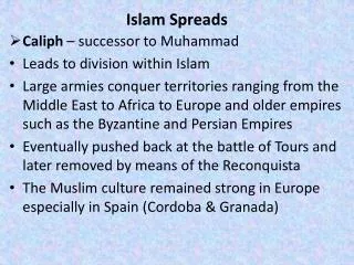 Islam Spreads