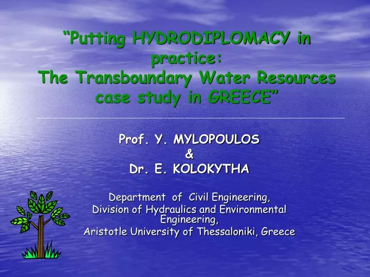 putting hydrodiplomacy in practice the transboundary water resources case study in greece