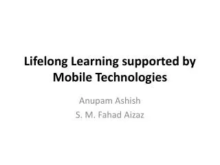 lifelong learning supported by mobile technologies