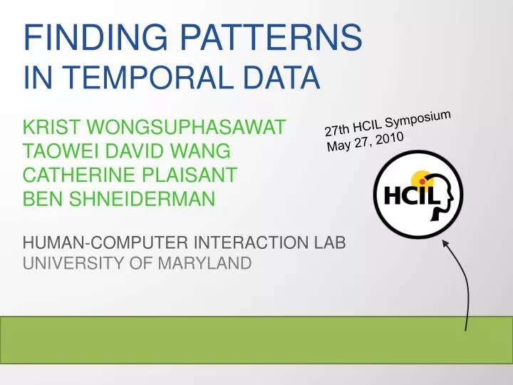 f inding patterns in temporal data