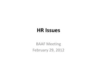 HR Issues