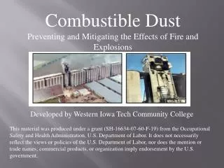 Combustible Dust Preventing and Mitigating the Effects of Fire and Explosions