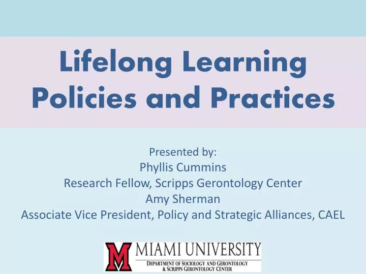 lifelong learning policies and practices