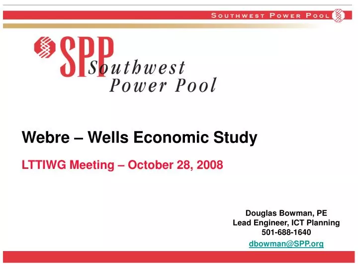 webre wells economic study