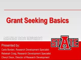 Grant Seeking Basics