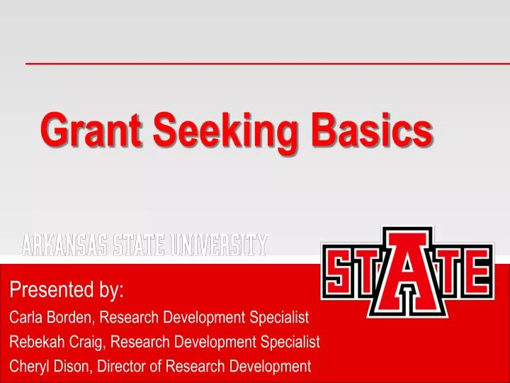 grant seeking basics