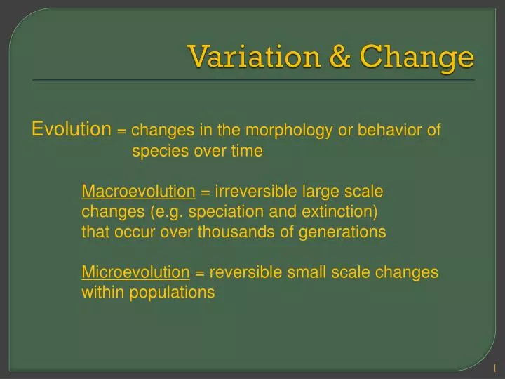 variation change