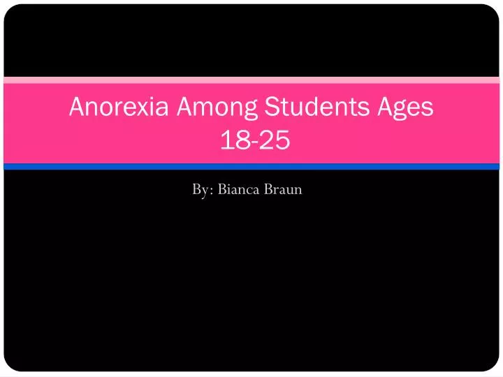 anorexia among students ages 18 25
