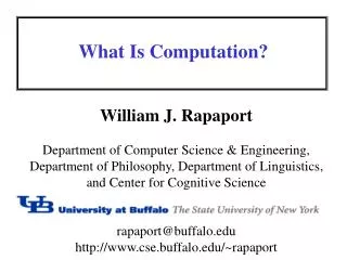What Is Computation?