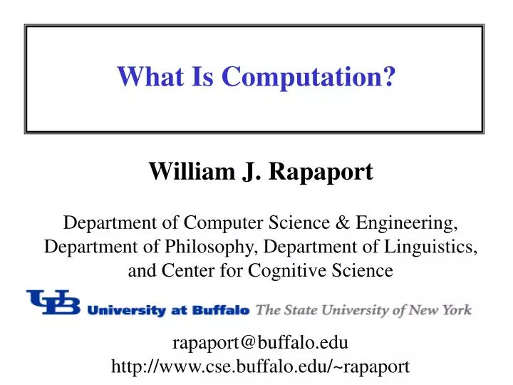 what is computation