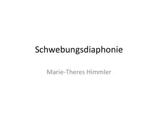 schwebungsdiaphonie