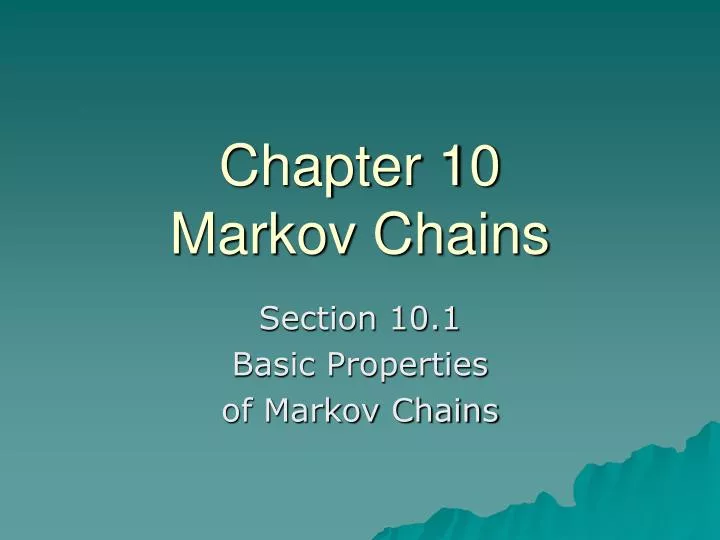 chapter 10 markov chains