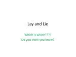 Lay and Lie - slide 1
