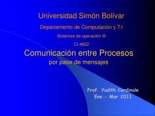 comunicaci n entre procesos por pase de mensajes