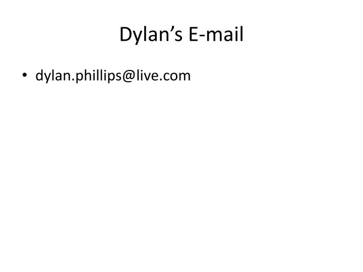 dylan s e mail