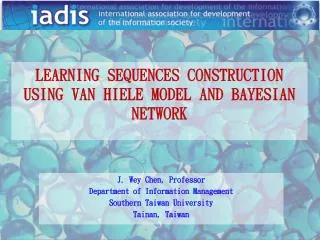 LEARNING SEQUENCES CONSTRUCTION USING VAN HIELE MODEL AND BAYESIAN NETWORK